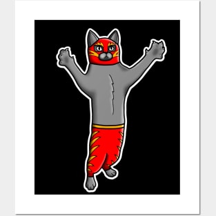 Gato Luchadore - Cat Luchador - Wrestler Kitty Posters and Art